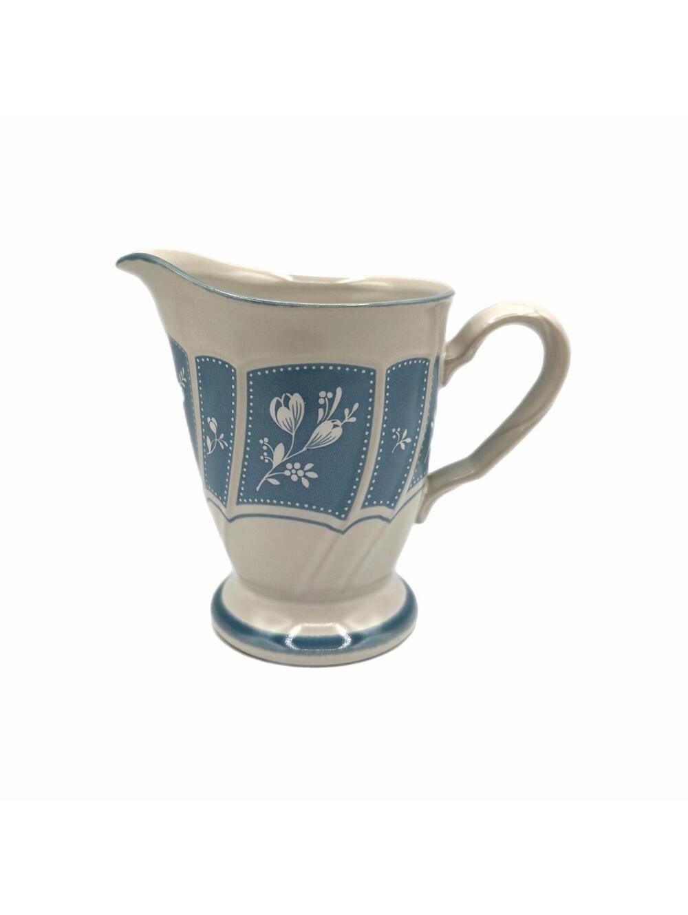 Vintage Noritake Victory Blue Stoneware Creamer